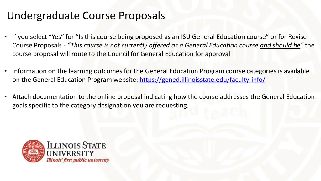 undergraduate course proposals