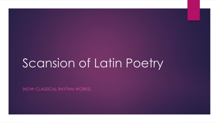 scansion of latin poetry