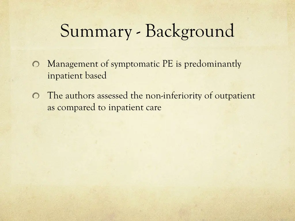 summary background