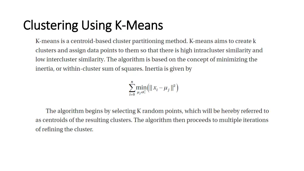 clustering using k clustering using k means