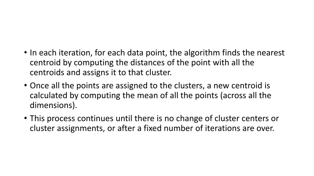 in each iteration for each data point