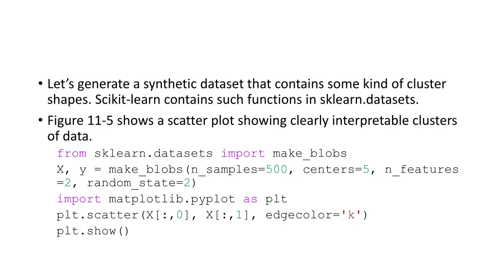 let s generate a synthetic dataset that contains