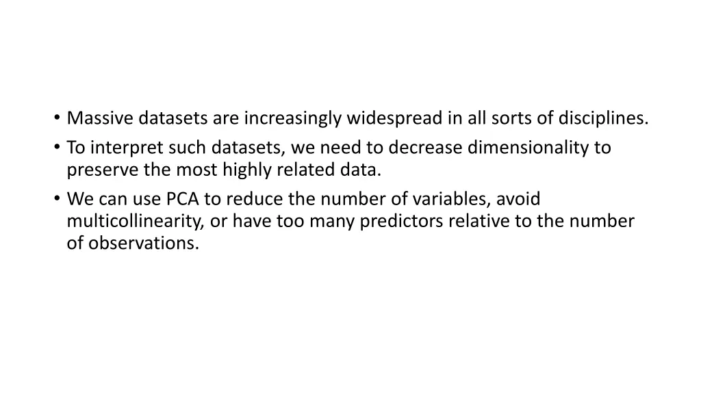 massive datasets are increasingly widespread