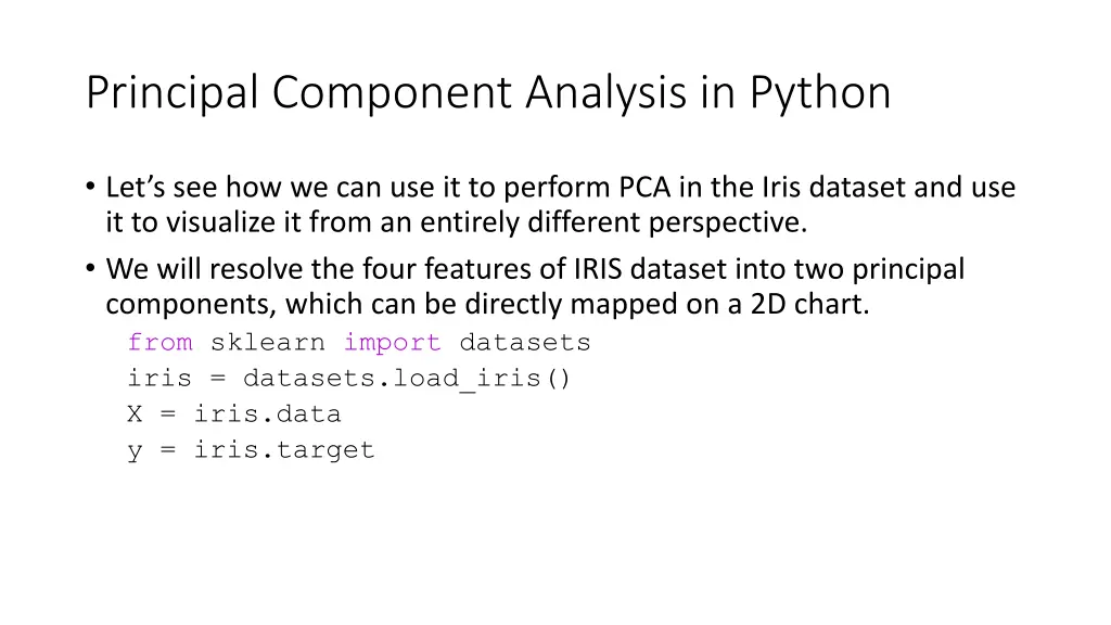 principal component analysis in python