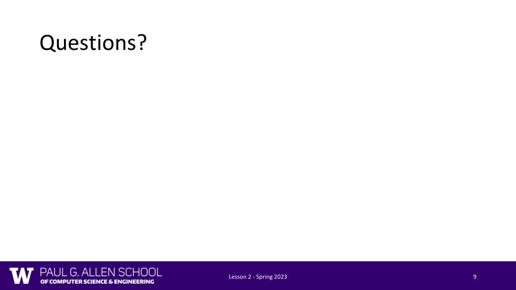 questions