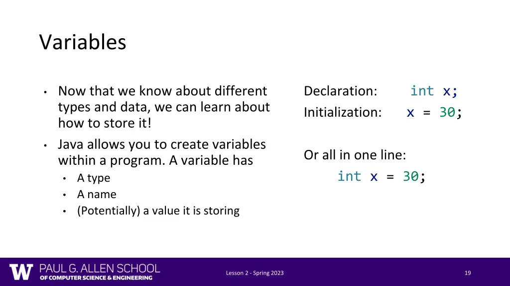 variables