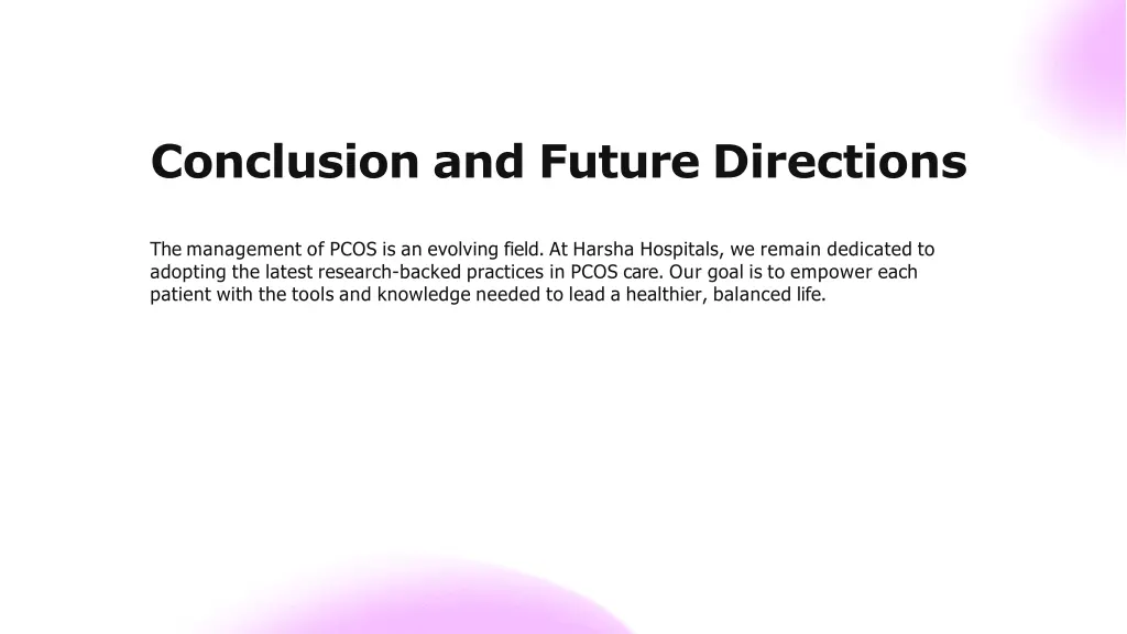 conclusion and future directions