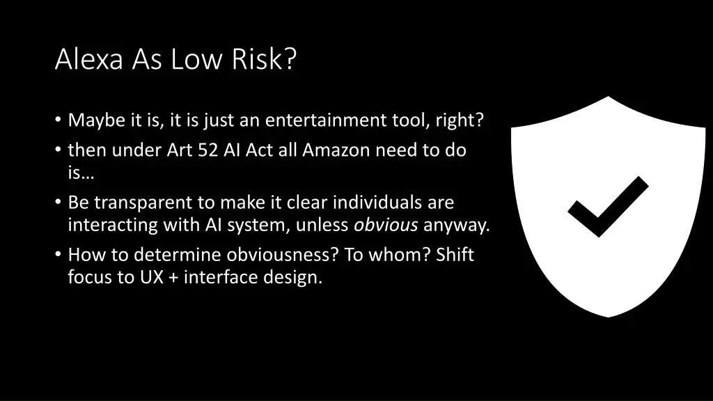 alexa as low risk