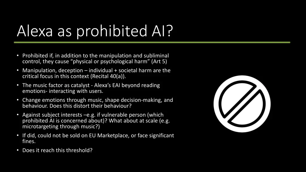alexa as prohibited ai