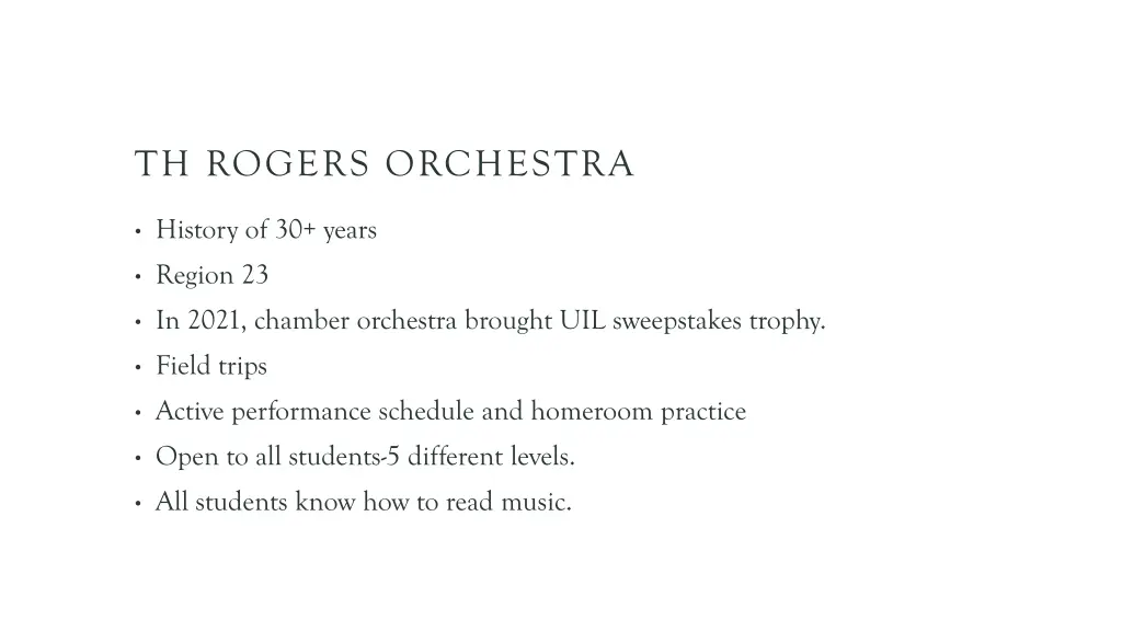 th rogers orchestra