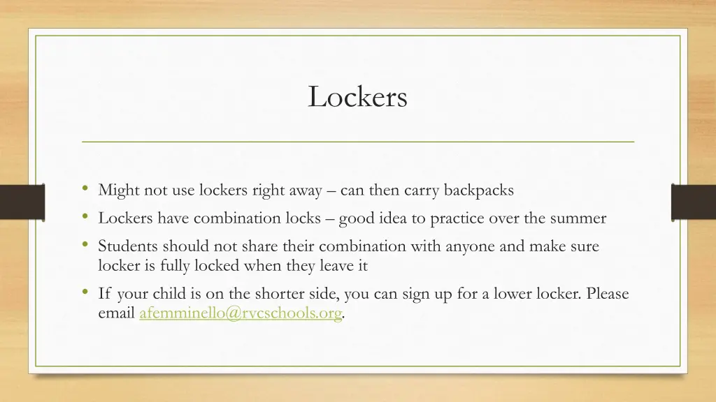 lockers