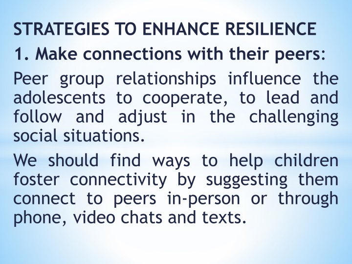 strategies to enhance resilience 1 make