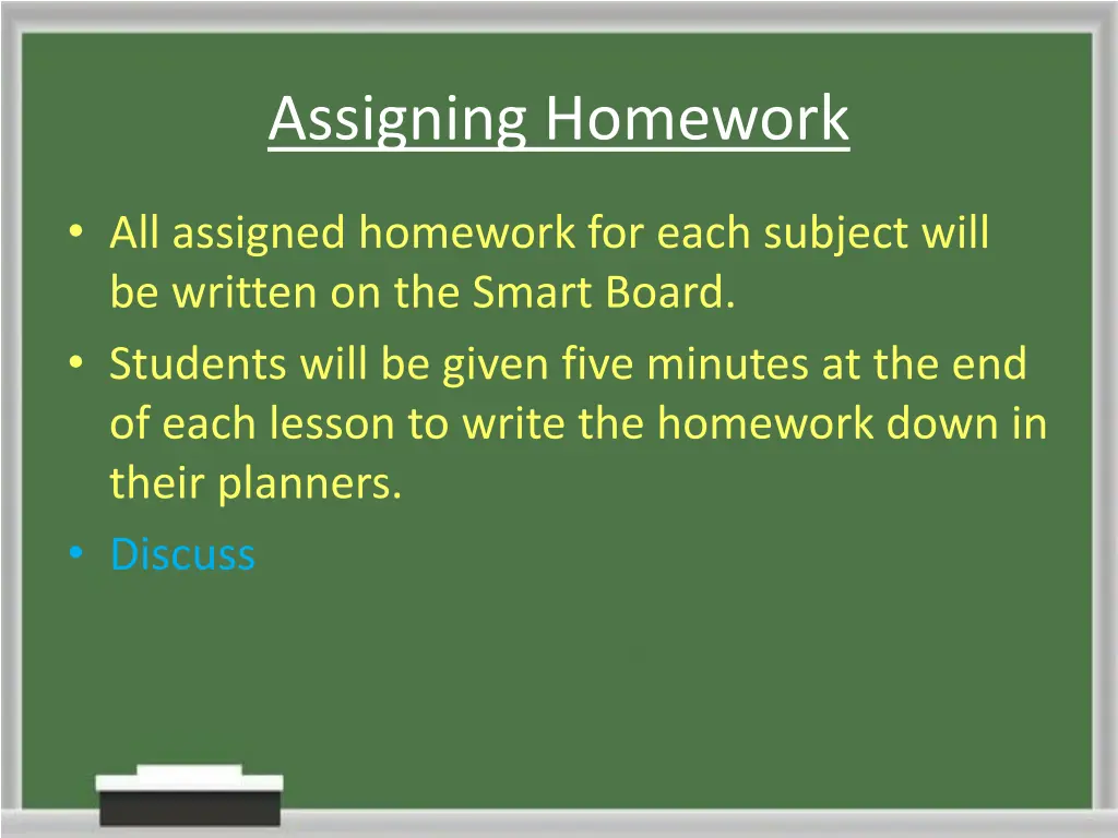 assigning homework