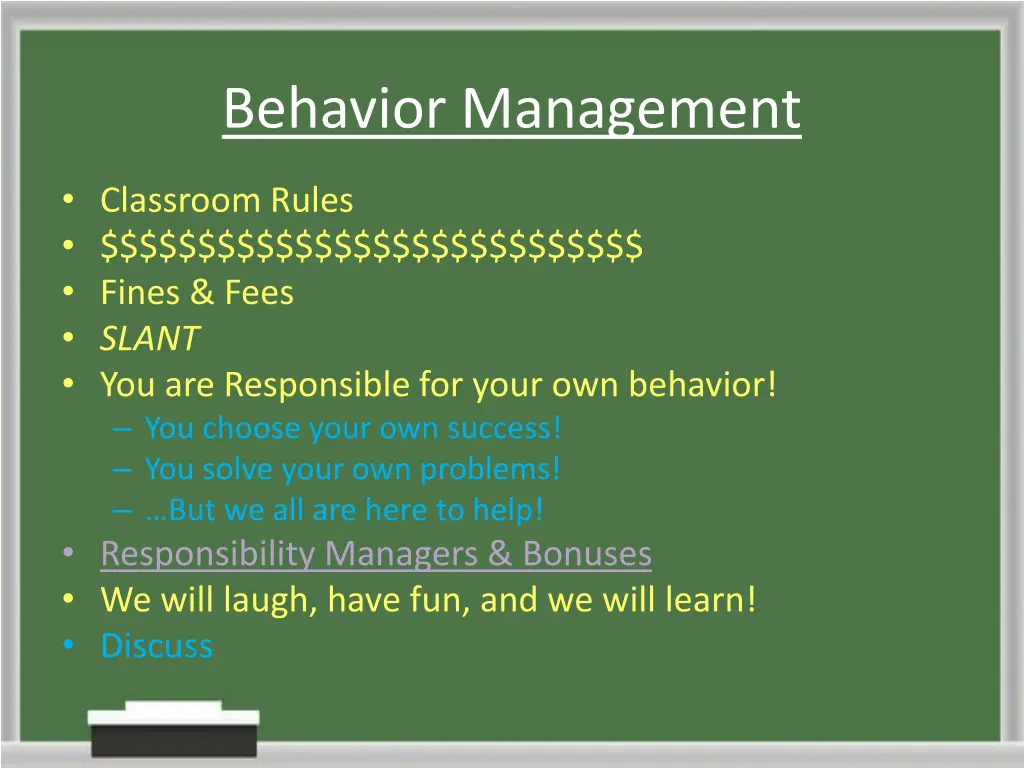 behavior management