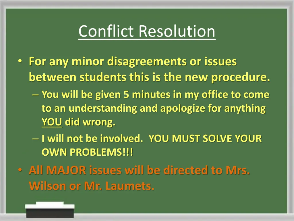 conflict resolution