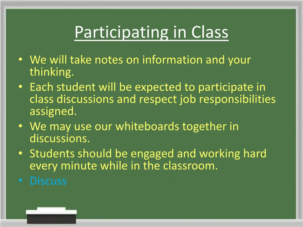 participating in class