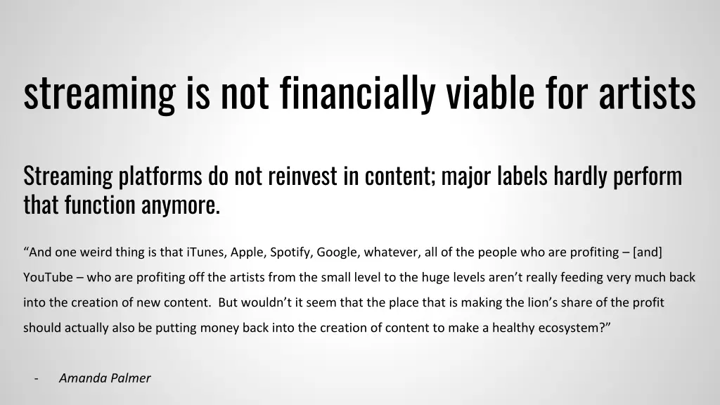 streaming is not financially viable for artists 2