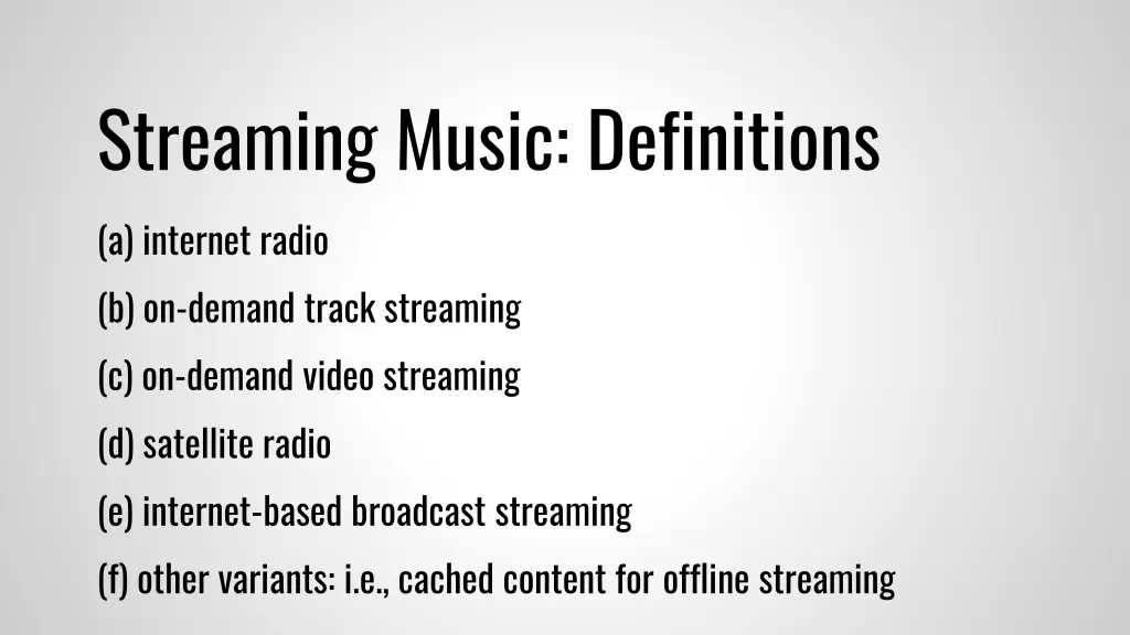streaming music definitions a internet radio
