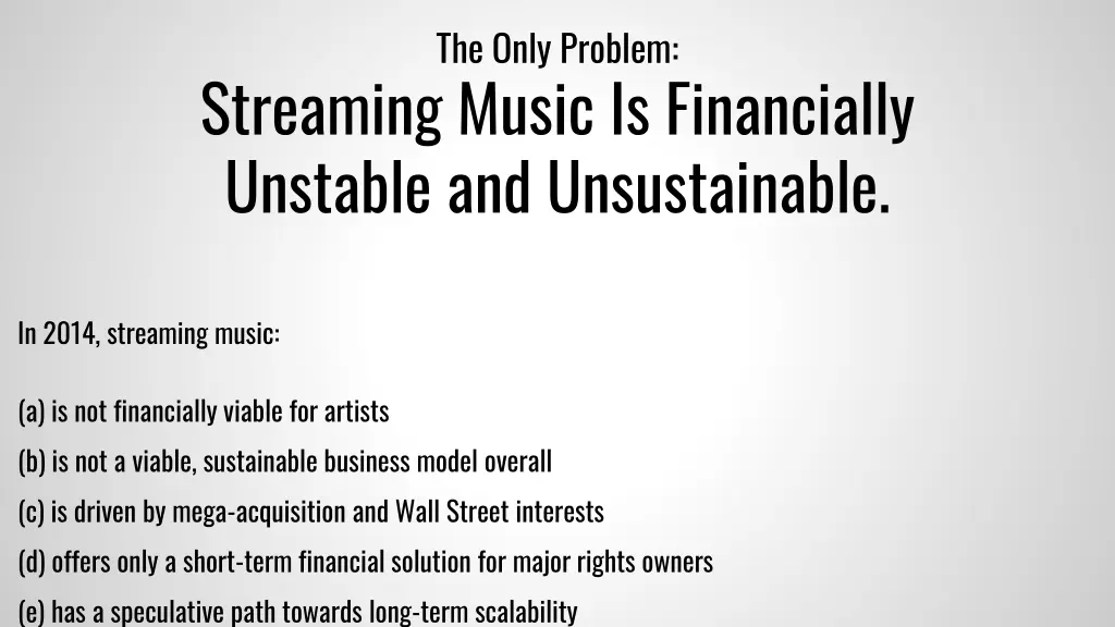 the only problem