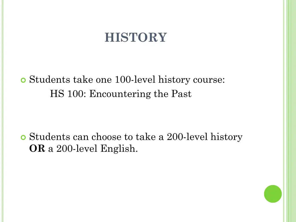 history