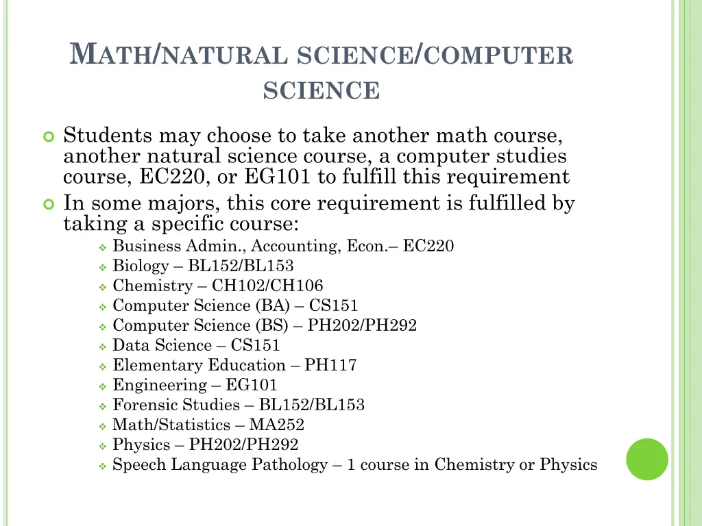m ath natural science computer science