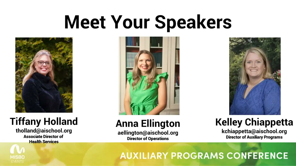 meet your speakers