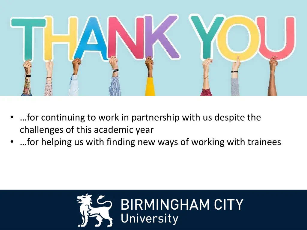 for continuing to work in partnership with