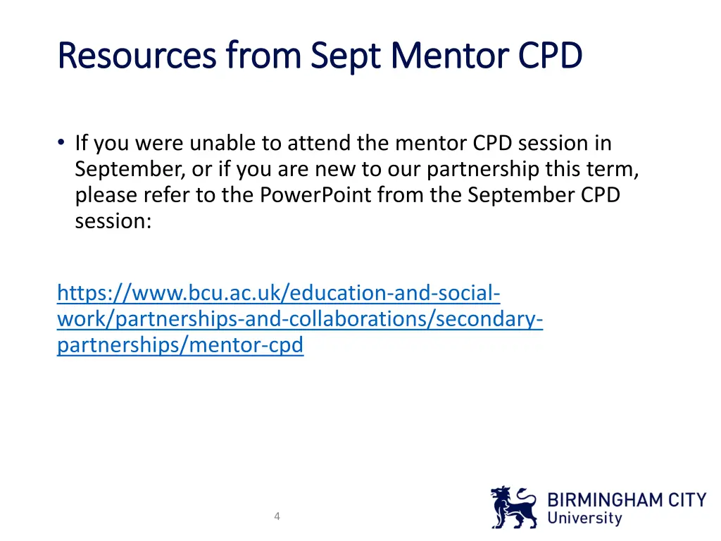 resources from sept mentor cpd resources from