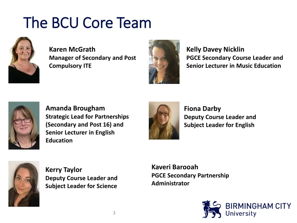the bcu core team the bcu core team