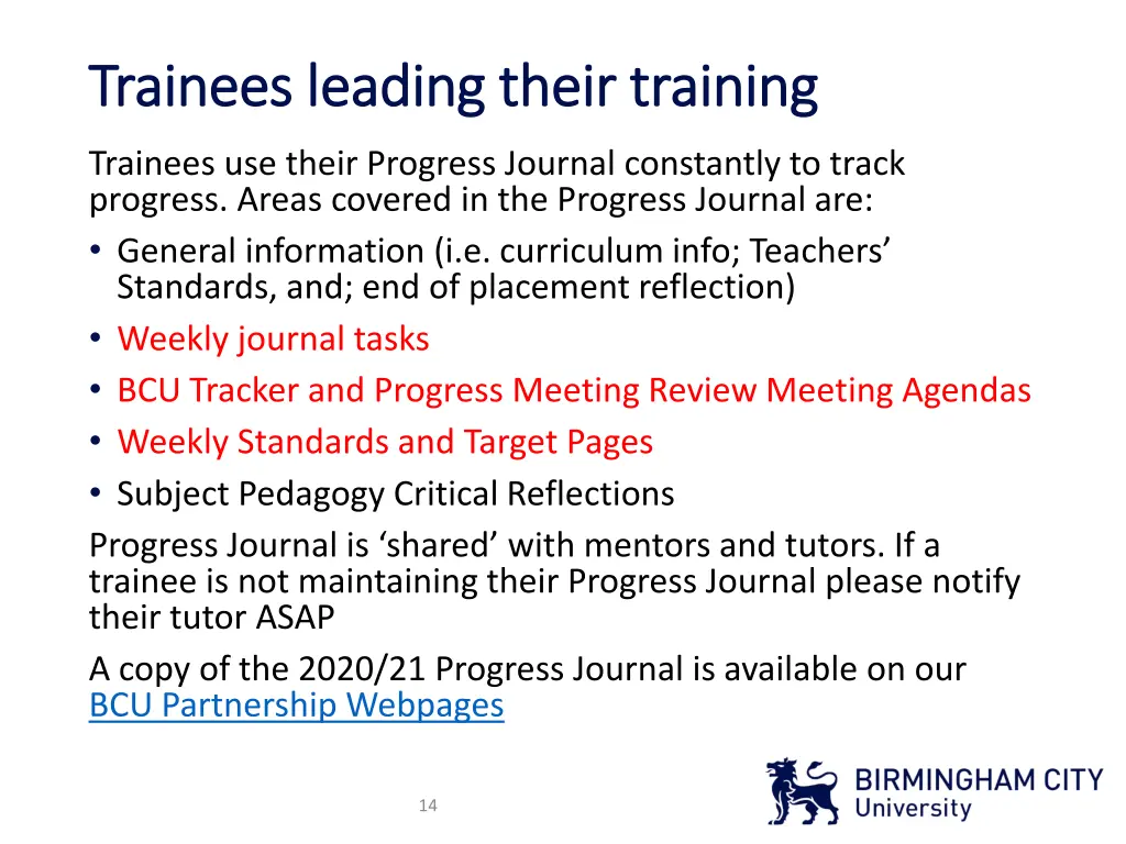 trainees leading their training trainees leading