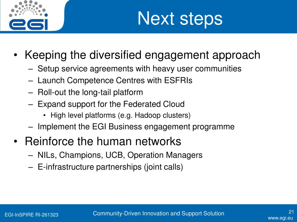 next steps