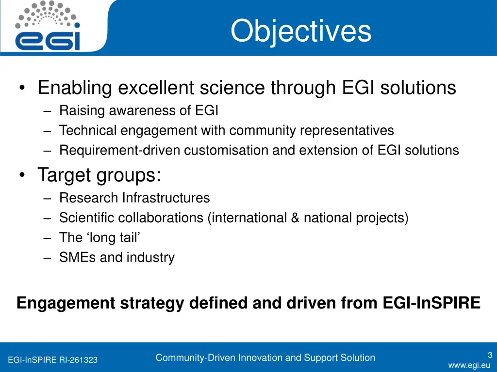 objectives