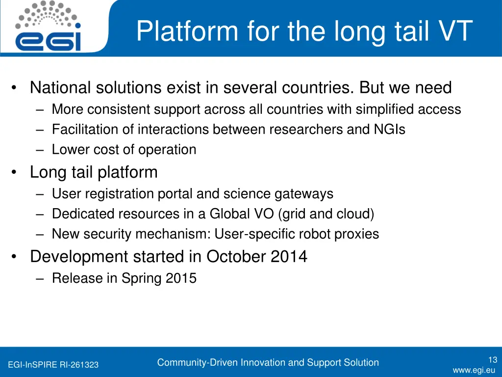 platform for the long tail vt