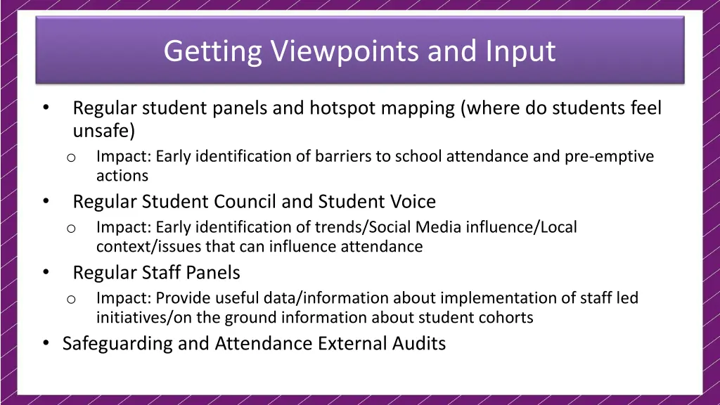 getting viewpoints and input