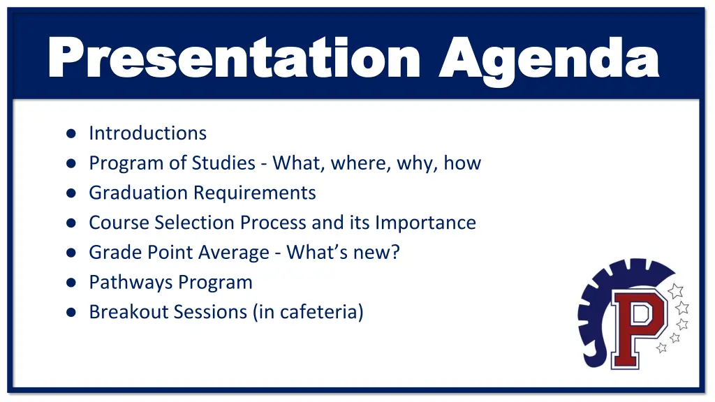 presentation agenda presentation agenda