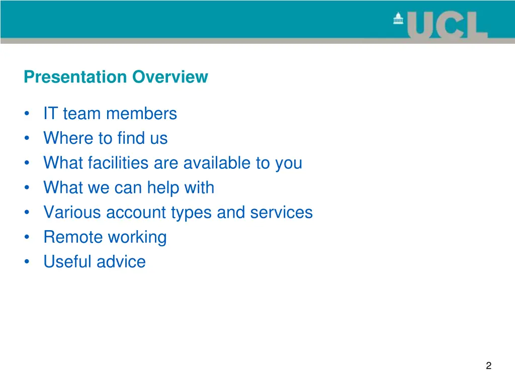 presentation overview