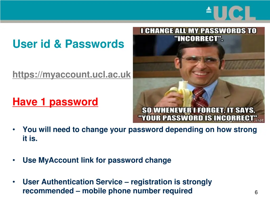 user id passwords