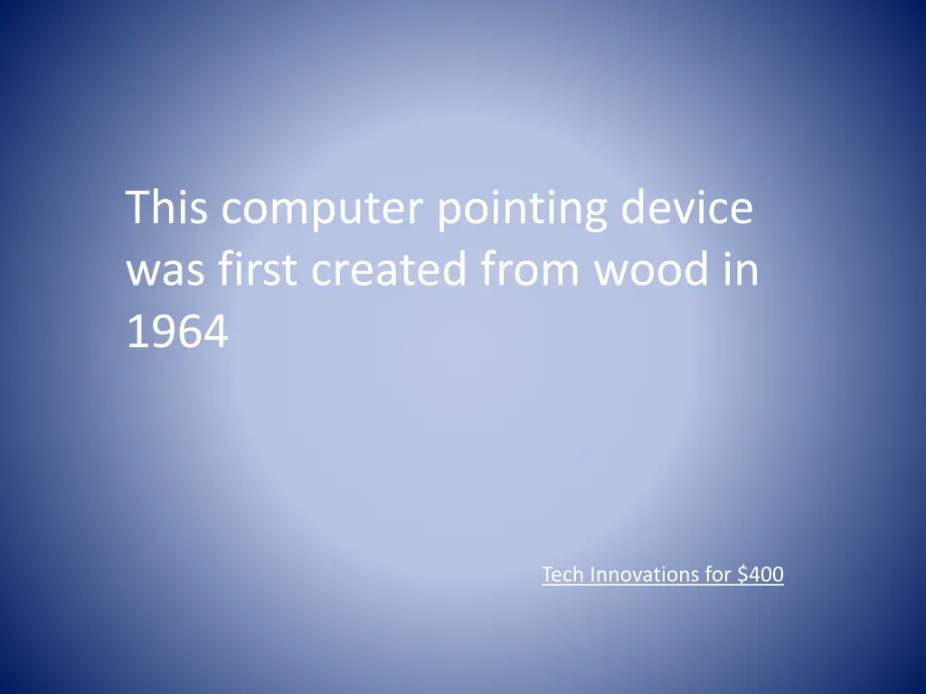 this computer pointing device was first created