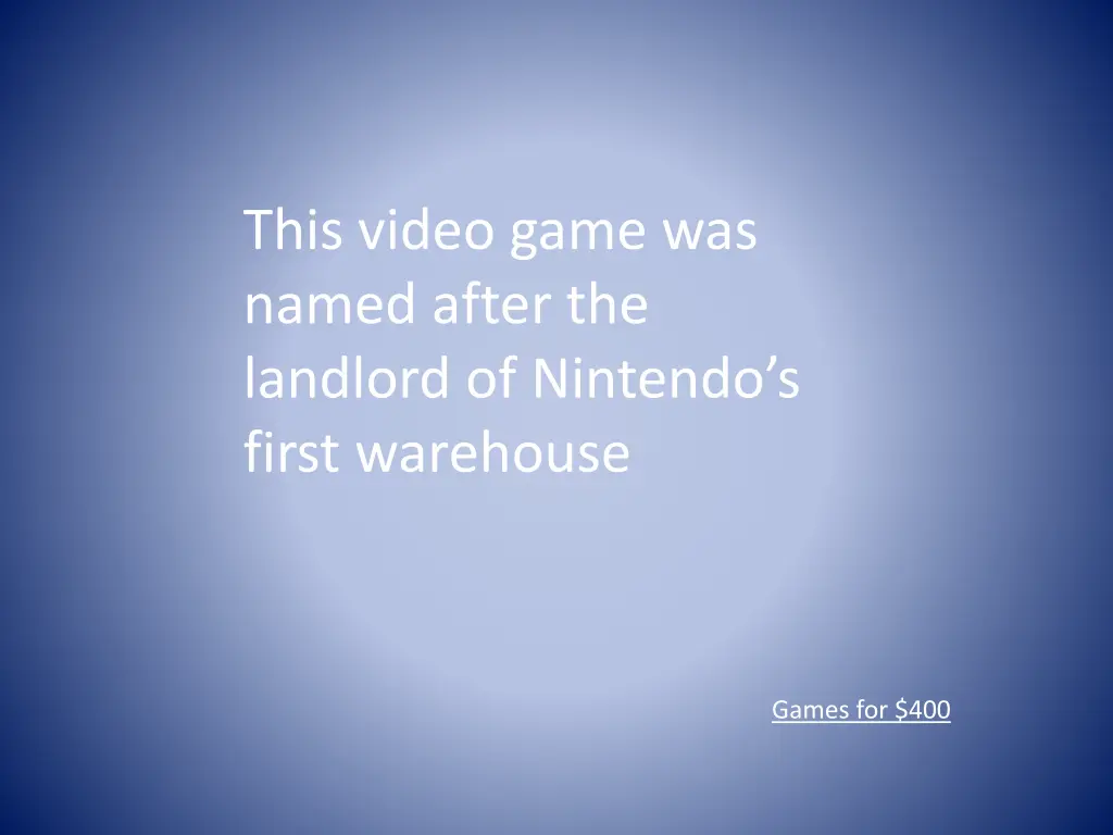 this video game was named after the landlord