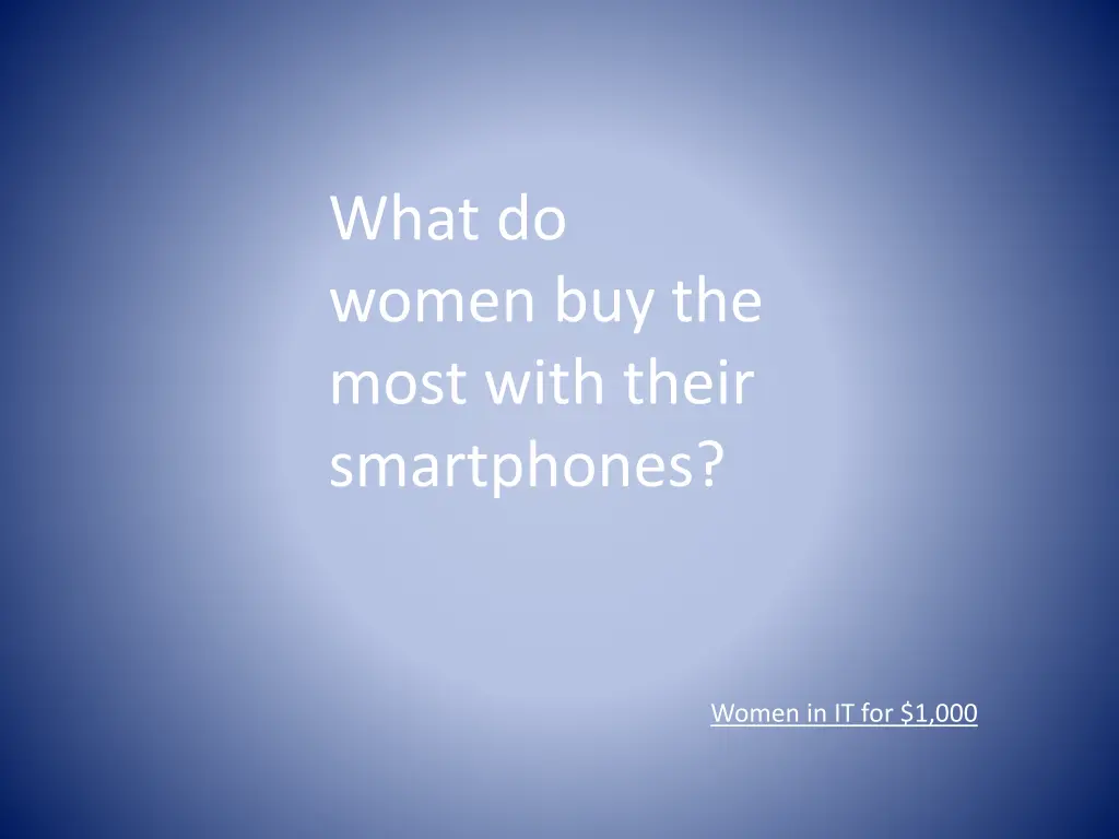 what do women buy the most with their smartphones