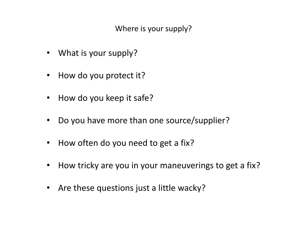 where is your supply