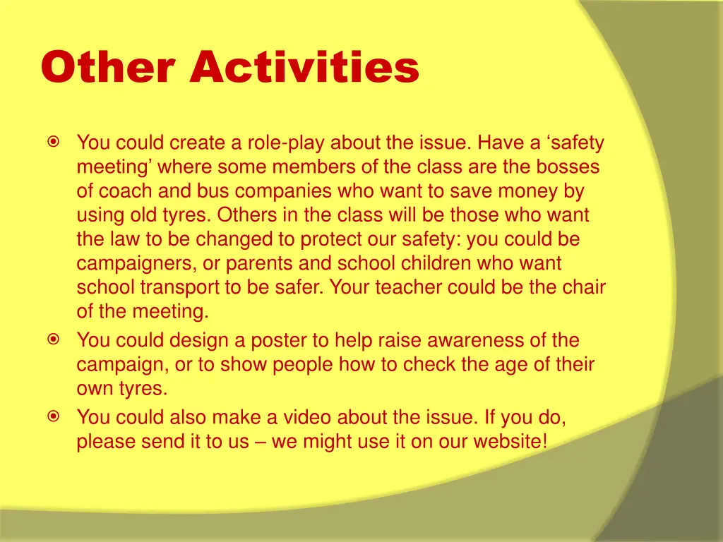 other activities
