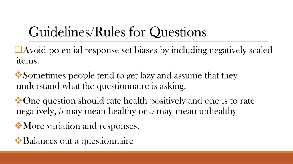 guidelines rules for questions avoid potential 1