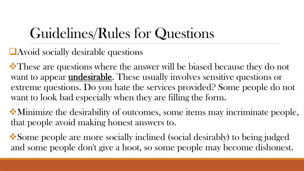 guidelines rules for questions avoid socially