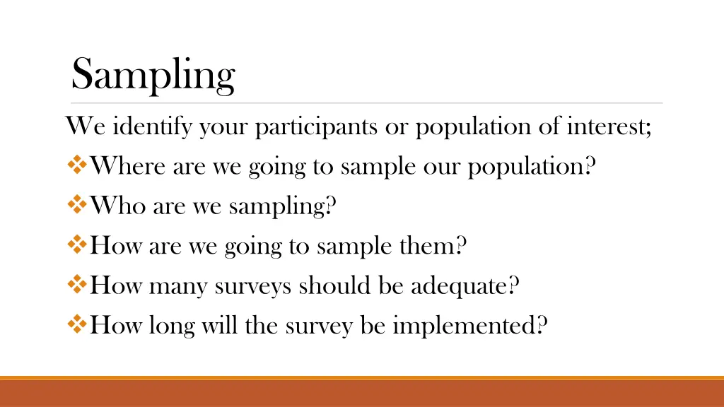 sampling