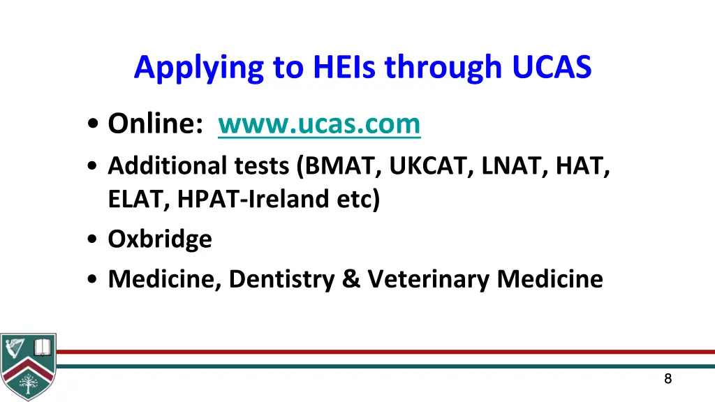 applying to heis through ucas