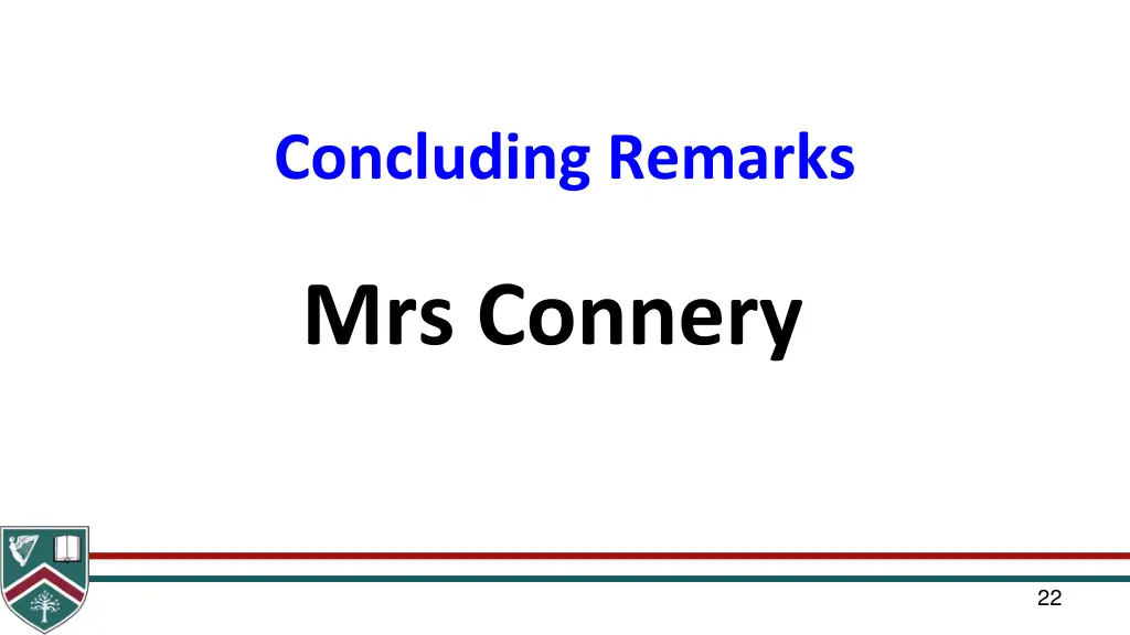 concluding remarks