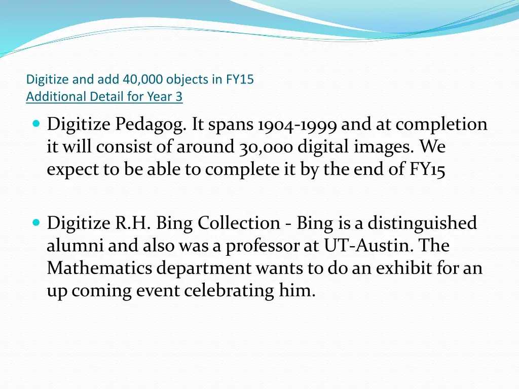 digitize and add 40 000 objects in fy15 3
