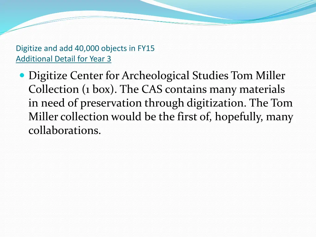 digitize and add 40 000 objects in fy15 5