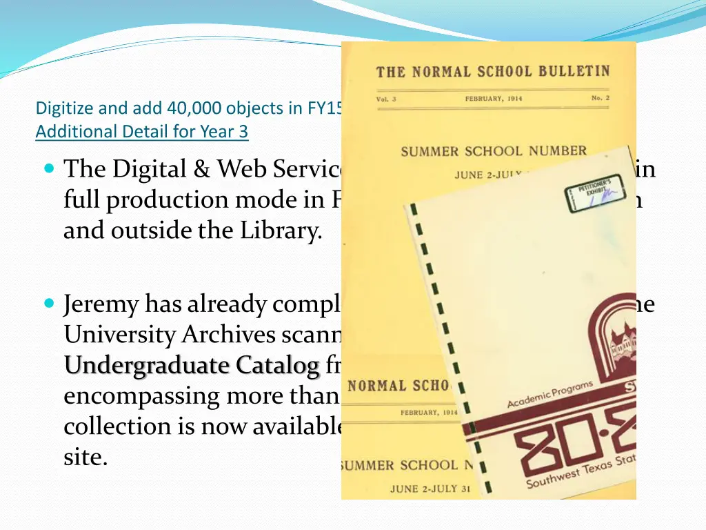 digitize and add 40 000 objects in fy15
